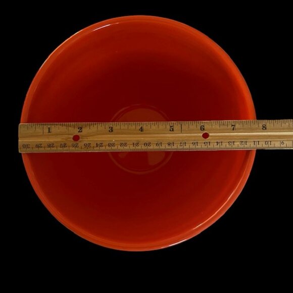 Set of 2 Primagera Salmon Deep Orange Mixing Bowls - Small Ribbing - Picture 9 of 10